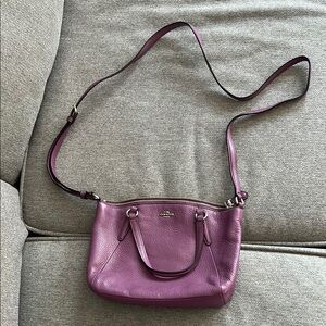 Coach Purple Leather Crossbody Bag
